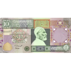 P66a Libya - 10 Dinars Year ND (2002) P66a Libya - 10 Dinars Year ND (2002)
