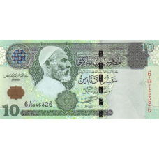 P70a Libya - 10 Dinars Year ND (2004) P70a Libya - 10 Dinars Year ND (2004)