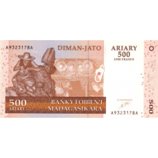 P 88a Madagascar - 500 Ariary Year 2004