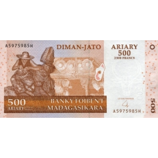 P 88b Madagascar - 500 Ariary Year 2004
