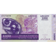 P 89b Madagascar - 1000 Ariary Year 2004
