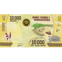 (000948) ** PNew (PN103b) Madagascar - 10.000 Ariary (New Sign. & Sec. Strip) (000948) ** PNew (PN103b) Madagascar - 10.000 Ariary (New Sign. & Sec. Strip)
