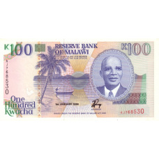 P29b Malawi - 100 Kwacha Year 1994 P29b Malawi - 100 Kwacha Year 1994