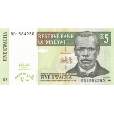 P36c Malawi - 5 Kwacha Year 2005 P36c Malawi - 5 Kwacha Year 2005