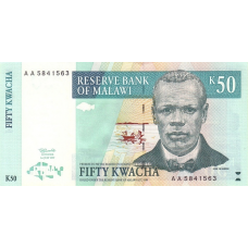 P39 Malawi - 50 Kwacha Year 1997 P39 Malawi - 50 Kwacha Year 1997