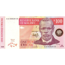 P40 Malawi - 100 Kwacha Year 1997 P40 Malawi - 100 Kwacha Year 1997
