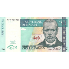 P45a Malawi - 50 Kwacha Year 2001 P45a Malawi - 50 Kwacha Year 2001