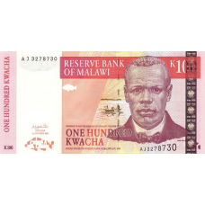 P46a Malawi - 100 Kwacha Year 2001 P46a Malawi - 100 Kwacha Year 2001