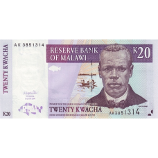 P52a Malawi - 20 Kwacha Year 2004 P52a Malawi - 20 Kwacha Year 2004