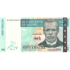 P53a Malawi - 50 Kwacha Year 2005 P53a Malawi - 50 Kwacha Year 2005