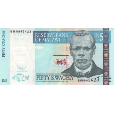 P53c Malawi - 50 Kwacha Year 2007 P53c Malawi - 50 Kwacha Year 2007