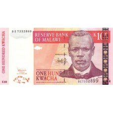 P54a Malawi - 100 Kwacha Year 2005 P54a Malawi - 100 Kwacha Year 2005