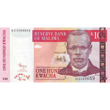 P54b Malawi - 100 Kwacha Year 2009 P54b Malawi - 100 Kwacha Year 2009