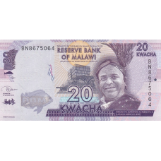 P63e Malawi - 20 Kwacha Year 2019 P63e Malawi - 20 Kwacha Year 2019