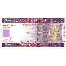 P16a Mauritania - 100 Ouguiya Year 2011 P16a Mauritania - 100 Ouguiya Year 2011