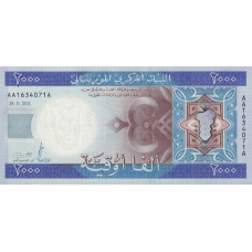 (218) P20 Mauritania - 2000 Roepie (Ouguiya) Year 2011 (CRAZY LOW PRICES, NEVER SEEN BEFORE)