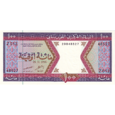 P 4h Mauritania - 100 Ouguiya Year 1996 P 4h Mauritania - 100 Ouguiya Year 1996