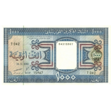 P 9c Mauritania - 1000 Ouguiya Year 2002 P 9c Mauritania - 1000 Ouguiya Year 2002