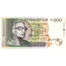 P45 Mauritius - 200 Rupees Year 1998 P45 Mauritius - 200 Rupees Year 1998