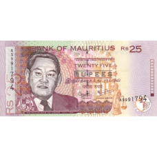 P49b Mauritius - 25 Rupees Year 2003 P49b Mauritius - 25 Rupees Year 2003