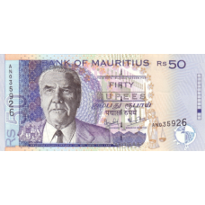 P50b Mauritius - 50 Rupees Year 2001 P50b Mauritius - 50 Rupees Year 2001