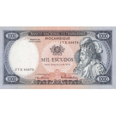 P112b Mozambique - 1000 Escudos Year 1972 P112b Mozambique - 1000 Escudos Year 1972