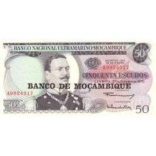 P116 Mozambique - 50 Escudos Year 1970 (1976) P116 Mozambique - 50 Escudos Year 1970 (1976)