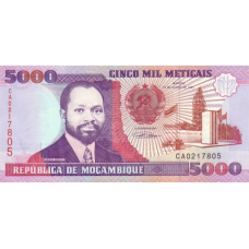 P136 Mozambique - 5000 Meticals Year 1991 P136 Mozambique - 5000 Meticals Year 1991