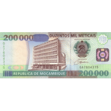 P141 Mozambique - 200.000 Meticals Year 2003 P141 Mozambique - 200.000 Meticals Year 2003