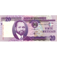 P143 Mozambique - 20 Meticals Year 2006 P143 Mozambique - 20 Meticals Year 2006