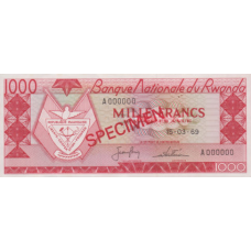 Rwanda P10S - 1000 Francs SPECIMEN Rwanda P10S - 1000 Francs SPECIMEN