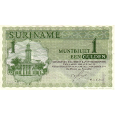 (484) Surinam P116c - 1 Gulden Year 1974 (484) Surinam P116c - 1 Gulden Year 1974