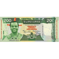 P35 Swaziland (Eswatini) - 200 Emalangeni Year 2008 (Comm. Issue) P35 Swaziland (Eswatini) - 200 Emalangeni Year 2008 (Comm. Issue)