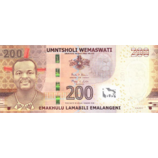 P43 Swaziland (Eswatini) - 200 Emalangeni Year 2017 P43 Swaziland (Eswatini) - 200 Emalangeni Year 2017