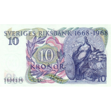 (438) Sweden P56 - 10 Kronur Year 1968