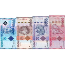 (205) ** PNew (PN41d,42c,43d,44d) Tanzania - 1000,2000,5000 & 10.000 Shilingi (2025) (4 Notes)