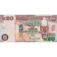 P59 Zambia - 20 Kwacha Year 2015 P59 Zambia - 20 Kwacha Year 2015