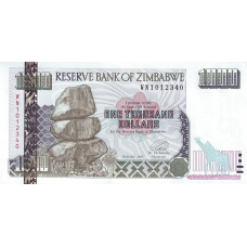P12b Zimbabwe - 1000 Dollars Year 2003