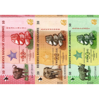 (000997) ** PNew (PN115,116,117) Zimbabwe - 10,20 & 50 ZIG (2026) (3 Notes)