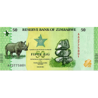 (000996) ** PNew (PN117) Zimbabwe - 50 ZIG (2026)